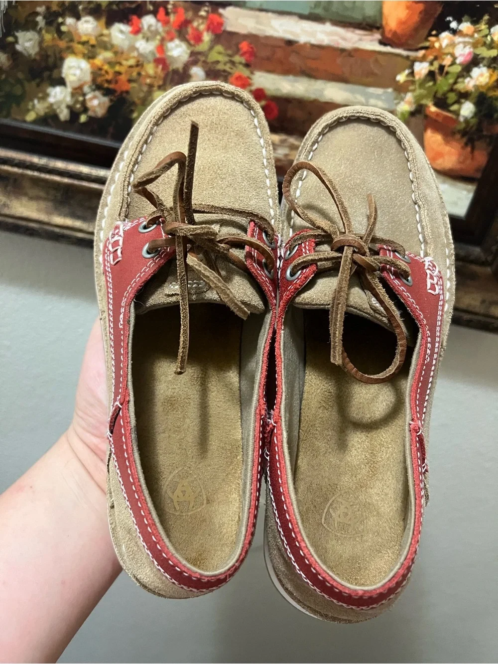 Ariat Womens Cruiser Castaway Boat Shoes Style Brown